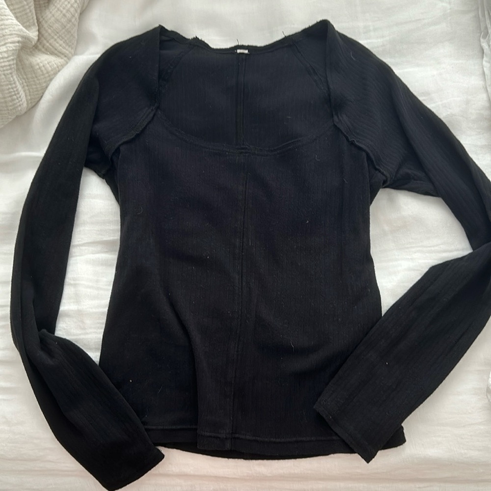 Free people black long sleeve